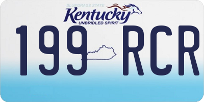 KY license plate 199RCR