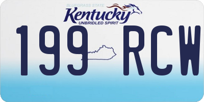 KY license plate 199RCW