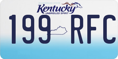 KY license plate 199RFC