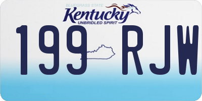 KY license plate 199RJW