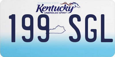 KY license plate 199SGL