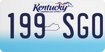 KY license plate 199SGO