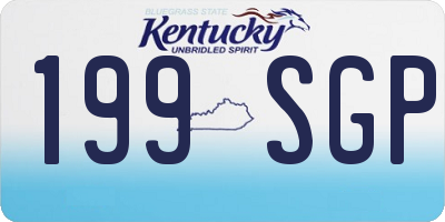 KY license plate 199SGP