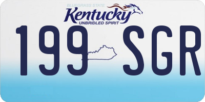 KY license plate 199SGR