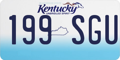 KY license plate 199SGU