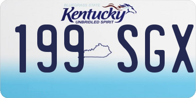 KY license plate 199SGX