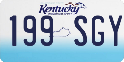 KY license plate 199SGY
