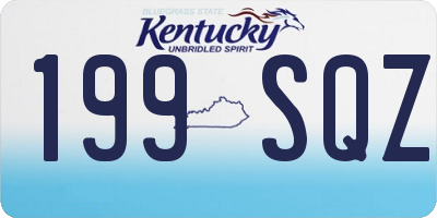 KY license plate 199SQZ