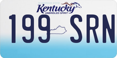 KY license plate 199SRN