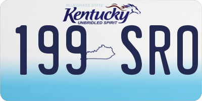 KY license plate 199SRO