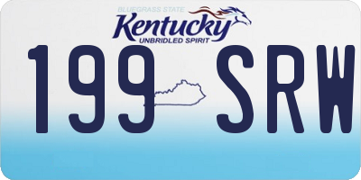KY license plate 199SRW
