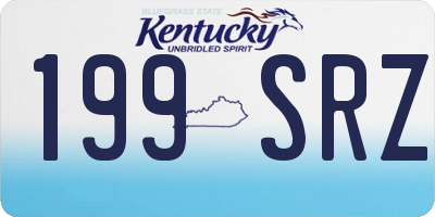 KY license plate 199SRZ