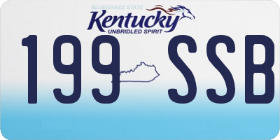 KY license plate 199SSB