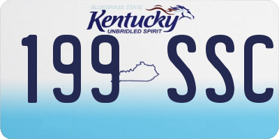 KY license plate 199SSC