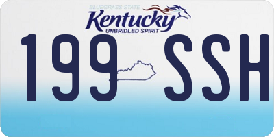KY license plate 199SSH