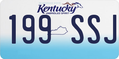 KY license plate 199SSJ