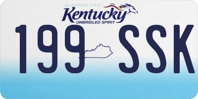 KY license plate 199SSK
