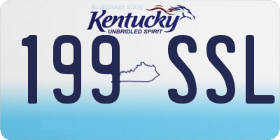 KY license plate 199SSL