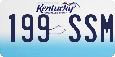 KY license plate 199SSM