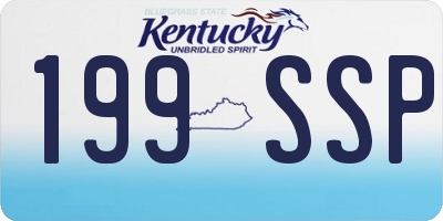 KY license plate 199SSP