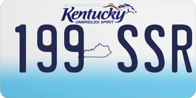 KY license plate 199SSR