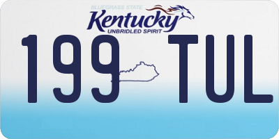 KY license plate 199TUL