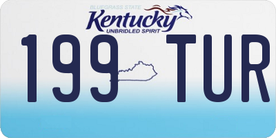 KY license plate 199TUR