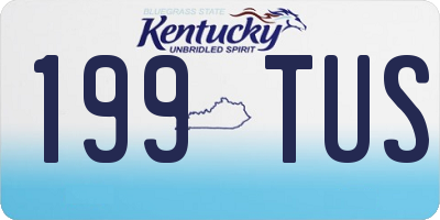 KY license plate 199TUS