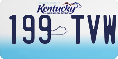 KY license plate 199TVW