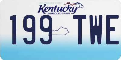 KY license plate 199TWE