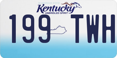 KY license plate 199TWH