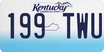 KY license plate 199TWU