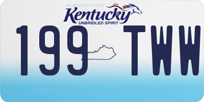 KY license plate 199TWW