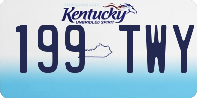KY license plate 199TWY