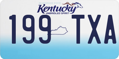 KY license plate 199TXA