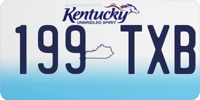 KY license plate 199TXB