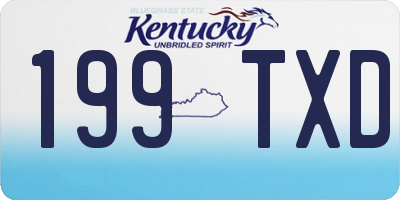 KY license plate 199TXD