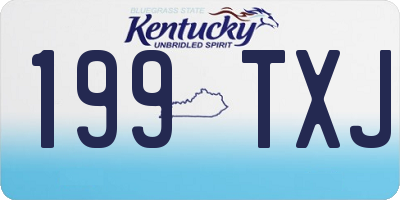 KY license plate 199TXJ