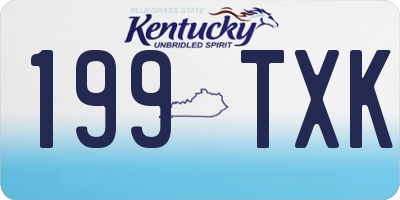 KY license plate 199TXK