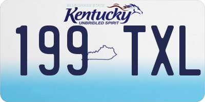 KY license plate 199TXL