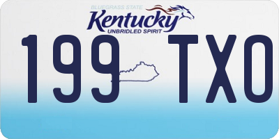 KY license plate 199TXO