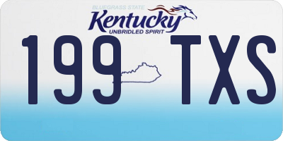 KY license plate 199TXS
