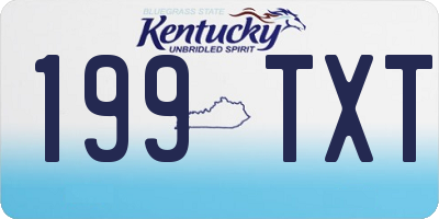 KY license plate 199TXT