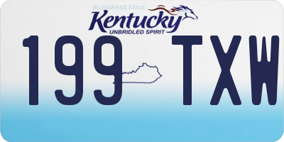 KY license plate 199TXW