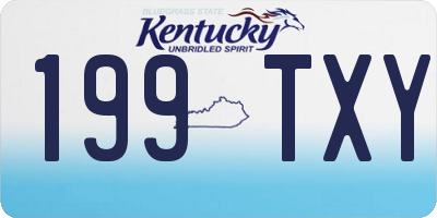 KY license plate 199TXY
