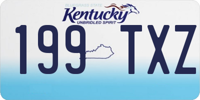 KY license plate 199TXZ