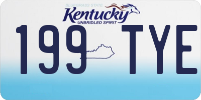 KY license plate 199TYE