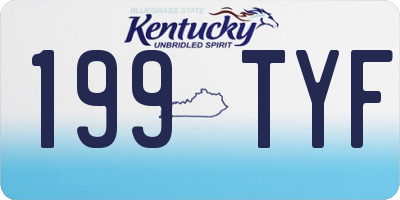 KY license plate 199TYF