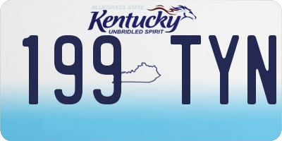 KY license plate 199TYN