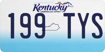 KY license plate 199TYS